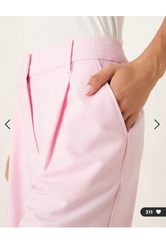 ASOS DESIGN tailored straight leg trousers co-ord in pink