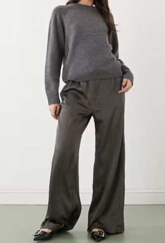 Weekday satin trousers in...