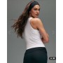 4505 plush lightweight ribbed racer vest with inner bra and removeable padding in white