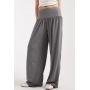 ASOS DESIGN wide waistband slouchy trouser co-ord with button detail in grey marl