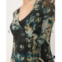 ASOS DESIGN wrap mini dress with ties in blurred blue floral