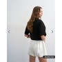 Topshop satin bubble shorts in ivory