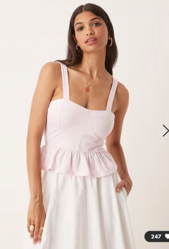 ASOS DESIGN cotton milkmaid...