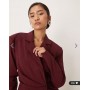 ASOS DESIGN cinched blazer mini dress in deep burgundy