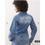 COLLUSION fitted denim jacket in washed blue