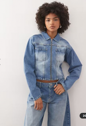 COLLUSION fitted denim...