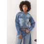COLLUSION fitted denim jacket in washed blue