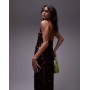 copy of Women’s Topshop premium sequin slip maxi dress in oxblood