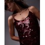 copy of Women’s Topshop premium sequin slip maxi dress in oxblood