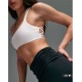 4505 soft touch light support strappy sports bra in white