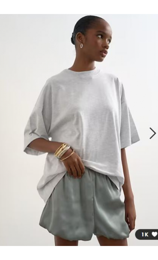 Topshop satin bubble shorts in sage