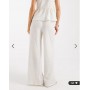 New Look co-ord textured trousers in cream