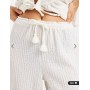 New Look co-ord textured trousers in cream