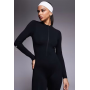 ASOS 4505 Ski thermal fleece back base layer long sleeve unitard with sweat wicking in black