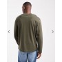 ASOS DESIGN heavyweight relaxed long sleeve t-shirt in khaki