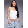 ASOS DESIGN Sculpting cropped cami top in white