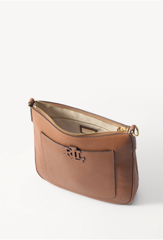 Lauren Ralph Lauren PEBBLED LEATHER LARGE CAMERYN CROSSBODY