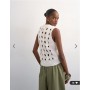 Topshop knitted 3D tank in ivory