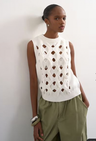 Topshop knitted 3D tank in...