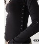 Weekday bolero detail long sleeve top in black