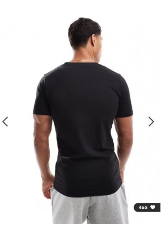 Jack & Jones muscle fit t-shirt in black