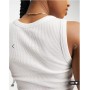 COLLUSION waffle vest top in white