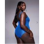 South Beach Curve crinkle swimsuit in blue