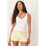 ASOS DESIGN tailored micro shorts in lemon