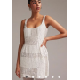 ASOS DESIGN embellished square neck mini dress in ivory