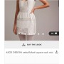 ASOS DESIGN embellished square neck mini dress in ivory