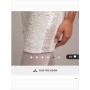 ASOS DESIGN embellished square neck mini dress in ivory