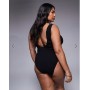 Moda Minx Curve scrunch swimsuit in black