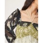 ASOS DESIGN halter neck frill mini dress in mixed ditsy print