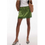 Women’s Topshop satin lace petticoat mid rise mini skirt in green