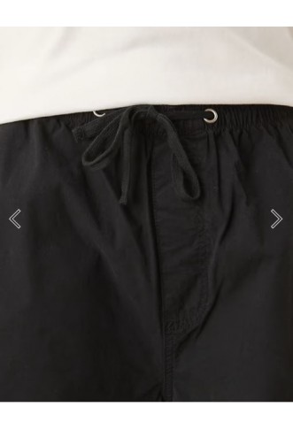 ASOS DESIGN poplin parachute trouser in black