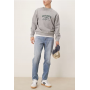 ASOS DESIGN tapered jeans in mid wash blue