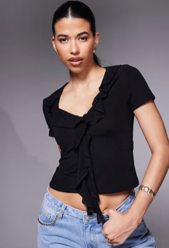 ASOS DESIGN semi sheer...