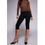 Brave Soul tailored capri pants with front seam in black