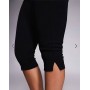 Brave Soul tailored capri pants with front seam in black