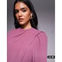 Beauut chiffon wrap cape detail maxi dress in pink
