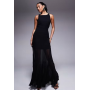 ASOS DESIGN dropped waist maxi dress witth full godet hem in black