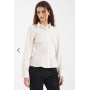 Miss Selfridge pleat detail fitted shirt in white