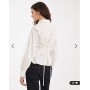 Miss Selfridge pleat detail fitted shirt in white