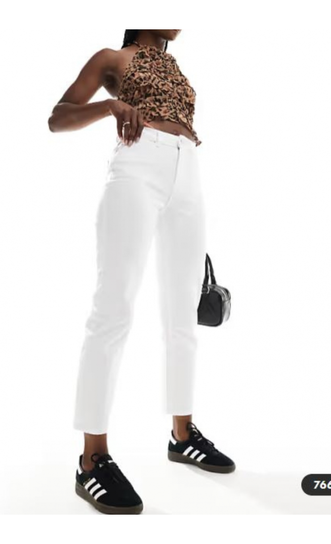ONLY Emily high waist straight jean in white