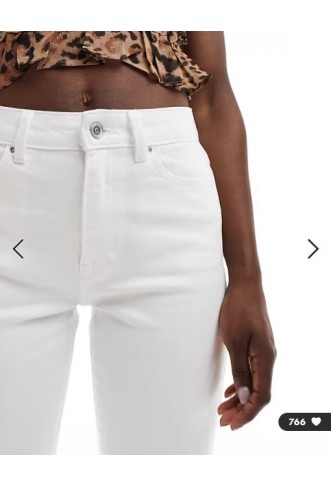 ONLY Emily high waist straight jean in white
