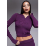 I.AM.GIA Blare logo contrast stitch zip through hoodie co-ord in plum