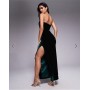 Bardot Everlasting velour midi dress in emerald green