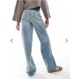 ASOS DESIGN Tall wide leg dad jeans in pale vintage