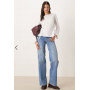 JDY Tall Felina high waist wide leg jean in medium blue denim