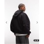 ASOS DESIGN premium heavyweight extreme oversized hoodie in 400gsm black